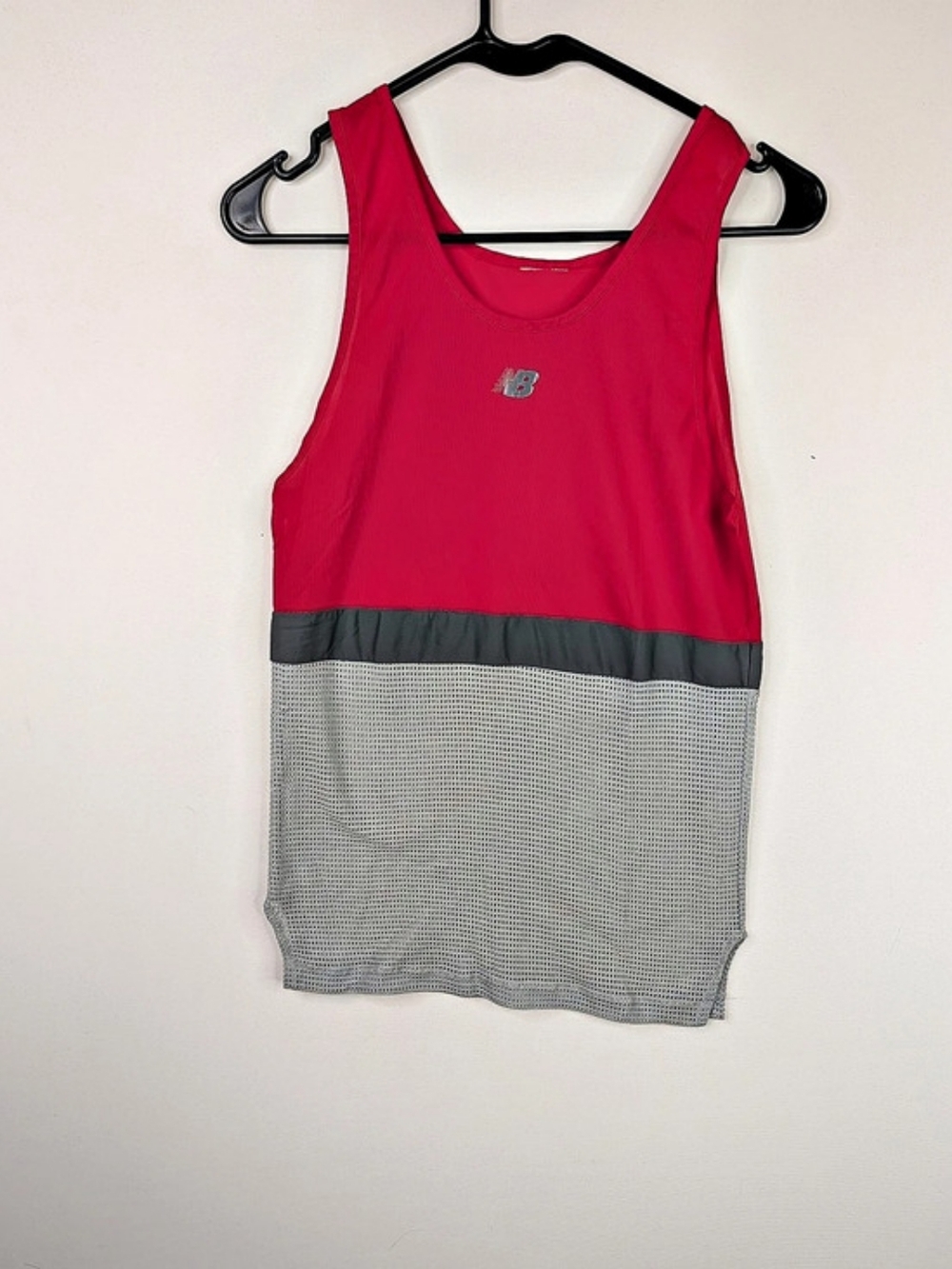 New Balance Color Block Athletic Tank in Pink & Gray
